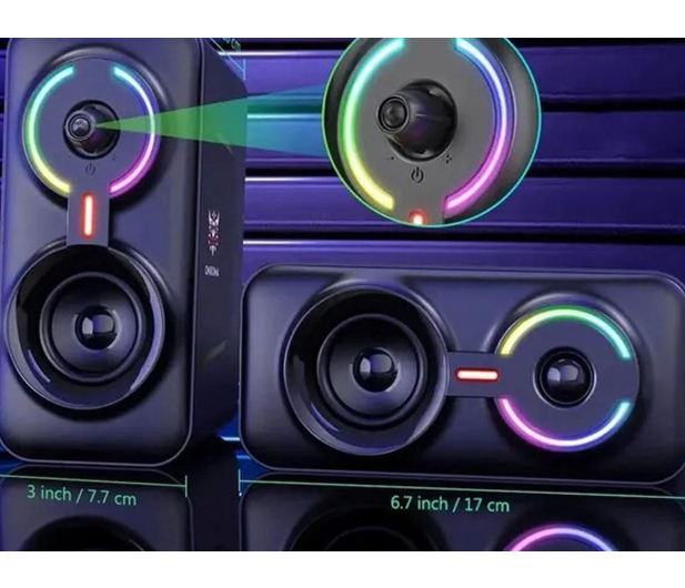 I-ONIK Słuchawki gamingowe X28 RGB czarne (przewodowe) ON-X28/BK - 1372989 - zdjęcie 5
